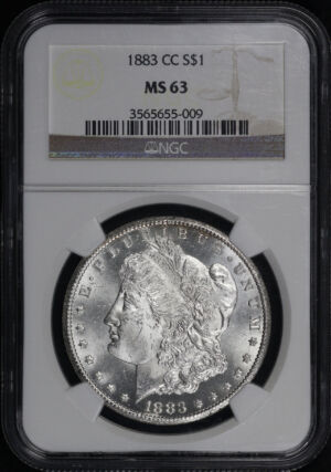 Obverse of this 1883-CC Morgan Dollar NGC MS-63