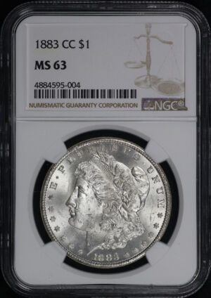 Obverse of this 1883-CC Morgan Dollar NGC MS-63