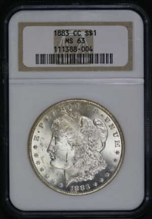 Obverse of this 1883-CC Morgan Dollar NGC MS-63