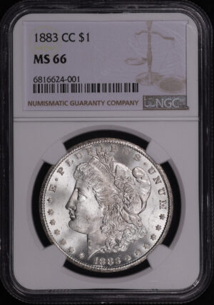 Obverse of this 1883-CC Morgan Dollar NGC MS-66