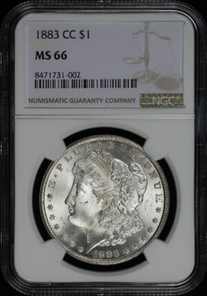 Obverse of this 1883-CC Morgan Dollar NGC MS-66