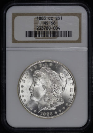 Obverse of this 1883-CC Morgan Dollar NGC MS-66