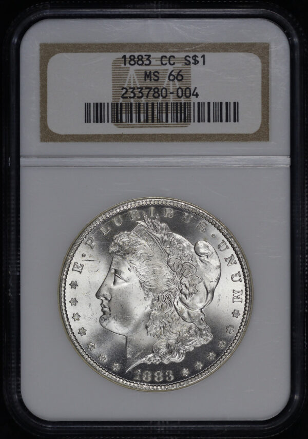 Obverse of this 1883-CC Morgan Dollar NGC MS-66