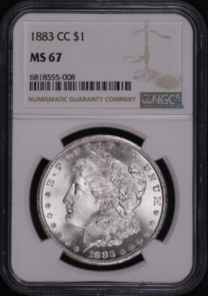 Obverse of this 1883-CC Morgan Dollar NGC MS-67