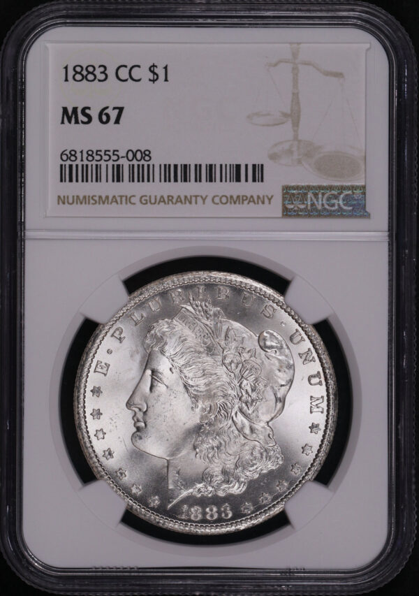 Obverse of this 1883-CC Morgan Dollar NGC MS-67