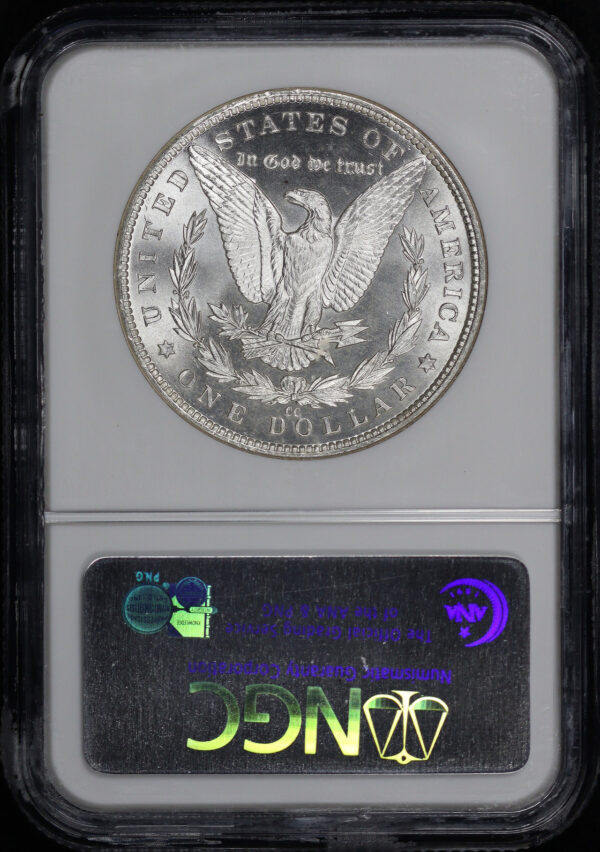 Reverse of this 1883-CC Morgan Dollar NGC MS-67