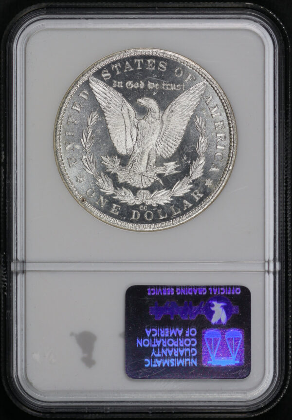 Reverse of this 1883-CC Morgan Dollar NGC MS-65 PL