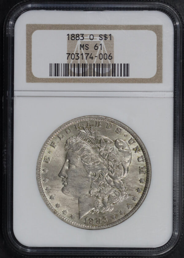 Obverse of this 1883-O Morgan Dollar NGC MS-61
