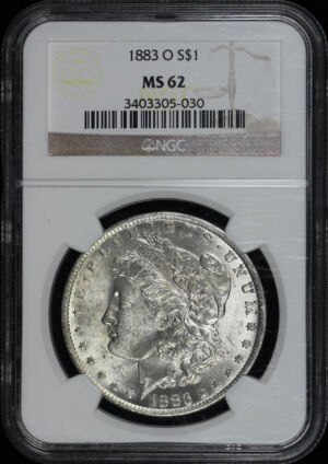 Obverse of this 1883-O Morgan Dollar NGC MS-62