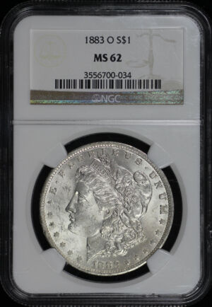 Obverse of this 1883-O Morgan Dollar NGC MS-62