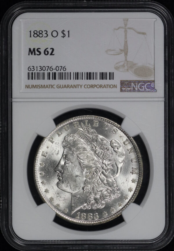 Obverse of this 1883-O Morgan Dollar NGC MS-62