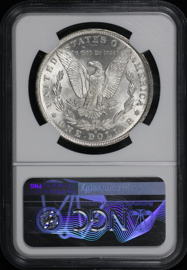 Reverse of this 1883-O Morgan Dollar NGC MS-62