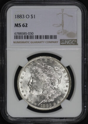 Obverse of this 1883-O Morgan Dollar NGC MS-62