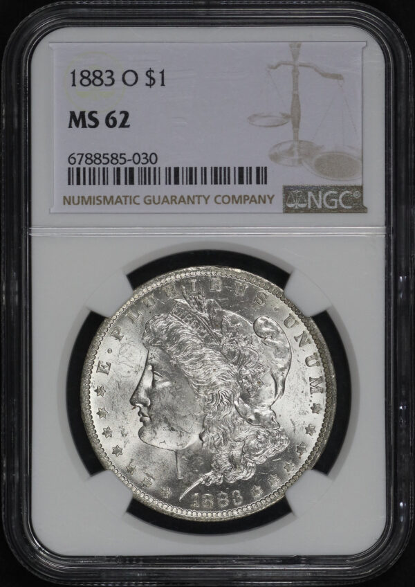 Obverse of this 1883-O Morgan Dollar NGC MS-62