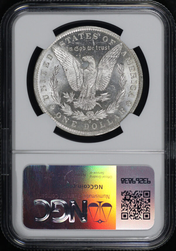 Reverse of this 1883-O Morgan Dollar NGC MS-62