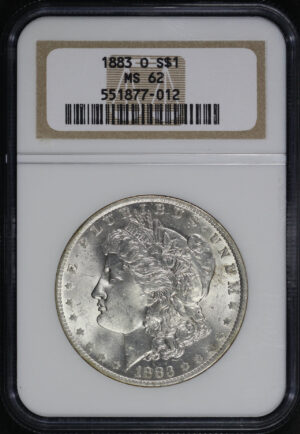 Obverse of this 1883-O Morgan Dollar NGC MS-62