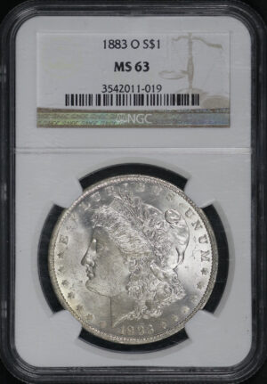 Obverse of this 1883-O Morgan Dollar NGC MS-63
