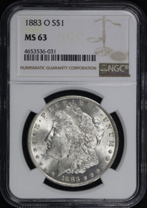 Obverse of this 1883-O Morgan Dollar NGC MS-63