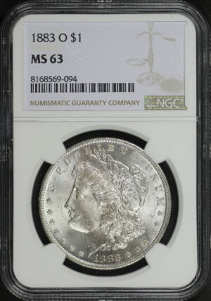 Obverse of this 1883-O Morgan Dollar NGC MS-63