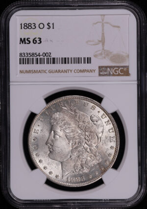 Obverse of this 1883-O Morgan Dollar NGC MS-63 – Pastel Reverse Toning