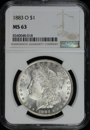 Obverse of this 1883-O Morgan Dollar NGC MS-63