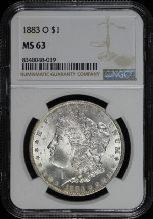 Obverse of this 1883-O Morgan Dollar NGC MS-63