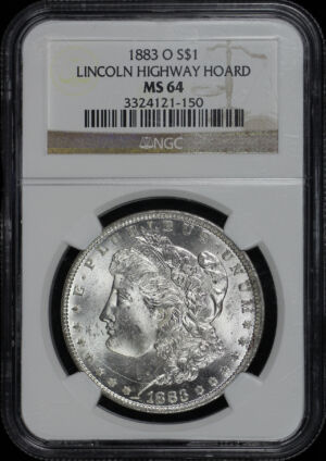 Obverse of this 1883-O Morgan Dollar NGC MS-64 Lincoln Highway Hoard 
