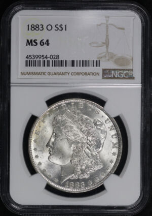 Obverse of this 1883-O Morgan Dollar NGC MS-64