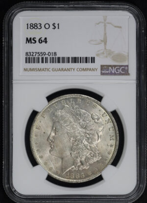 Obverse of this 1883-O Morgan Dollar NGC MS-64