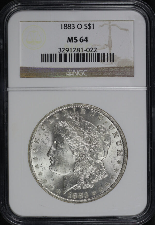 Obverse of this 1883-O Morgan Dollar NGC MS-64