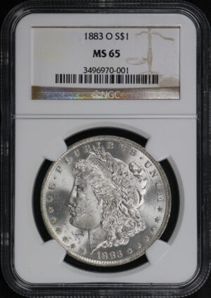 Obverse of this 1883-O Morgan Dollar NGC MS-65