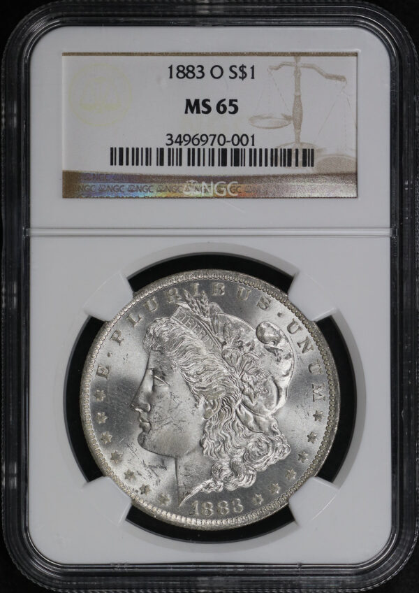 Obverse of this 1883-O Morgan Dollar NGC MS-65