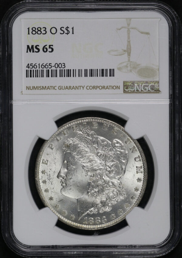 Obverse of this 1883-O Morgan Dollar NGC MS-65