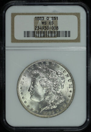Obverse of this 1883-O Morgan Dollar NGC MS-65