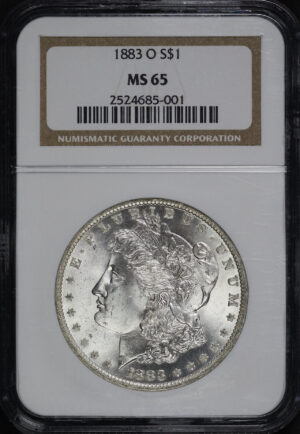 Obverse of this 1883-O Morgan Dollar NGC MS-65