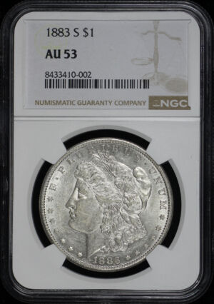 Obverse of this 1883-S Morgan Dollar NGC AU-53