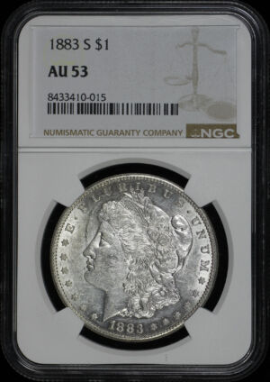 Obverse of this 1883-S Morgan Dollar NGC AU-53