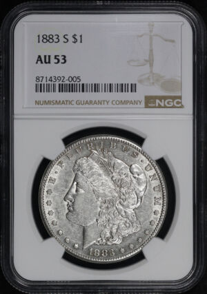Obverse of this 1883-S Morgan Dollar NGC AU-53