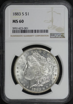Obverse of this 1883-S Morgan Dollar NGC MS-60