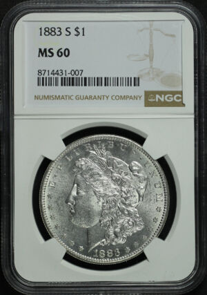 Obverse of this 1883-S Morgan Dollar NGC MS-60