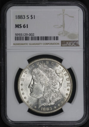 Obverse of this 1883-S Morgan Dollar NGC MS-61