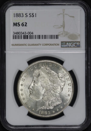 Obverse of this 1883-S Morgan Dollar NGC MS-62