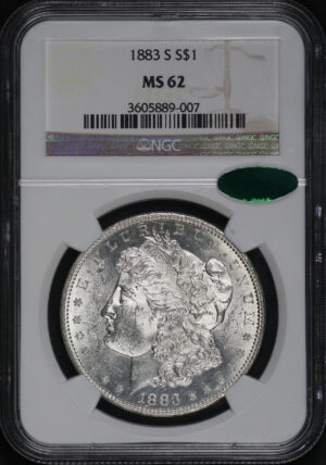 Obverse of this 1883-S Morgan Dollar NGC MS-62 CAC
