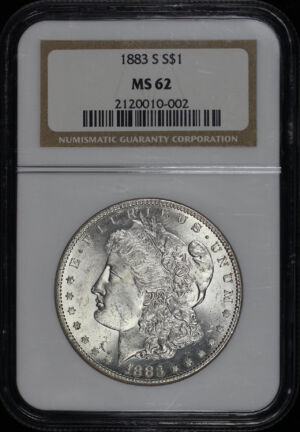 Obverse of this 1883-S Morgan Dollar NGC MS-62