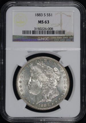Obverse of this 1883-S Morgan Dollar NGC MS-63