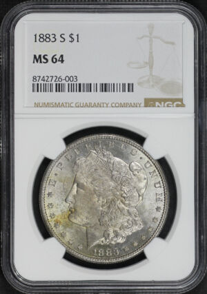 Obverse of this 1883-S Morgan Dollar NGC MS-64
