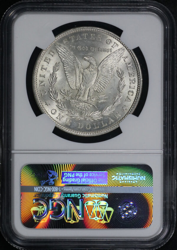 Reverse of this 1884 Morgan Dollar NGC MS-63