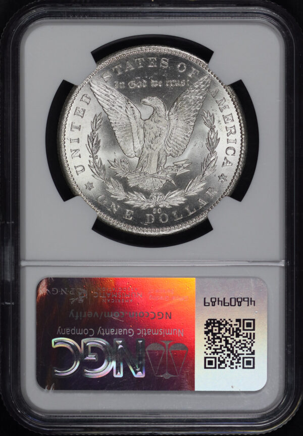 Reverse of this 1884-CC Morgan Dollar NGC MS-62