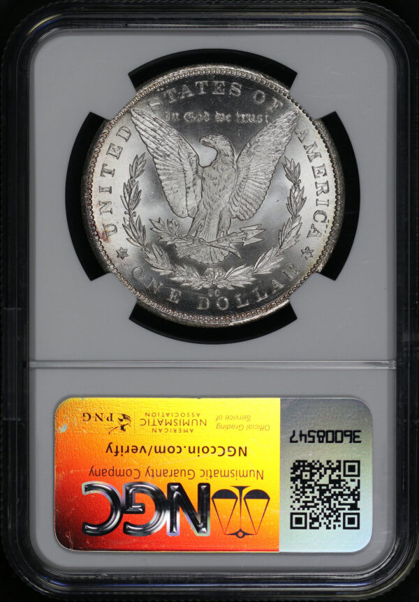 Reverse of this 1884-CC Morgan Dollar NGC MS-62