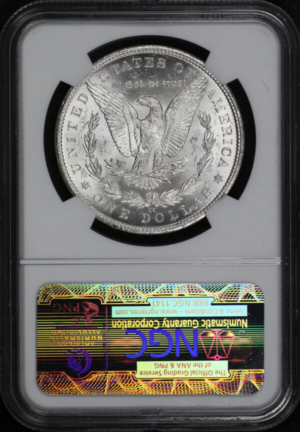 Reverse of this 1884-CC Morgan Dollar NGC MS-63